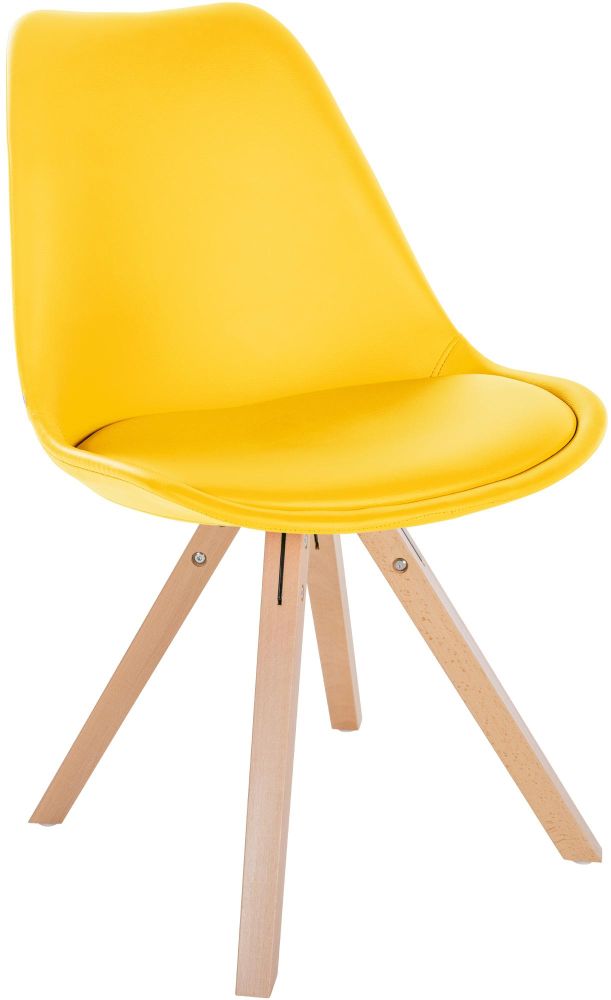 BHM Germany Jedálenská stolička Sofia II, syntetická koža, žltá